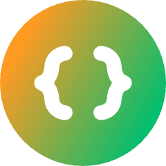 Braces Circle Icon from Core Gradient Set