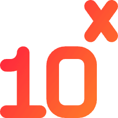 Exponent Number Icon from Core Gradient Set