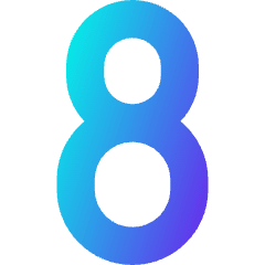 Number Eight Icon from Core Gradient Set