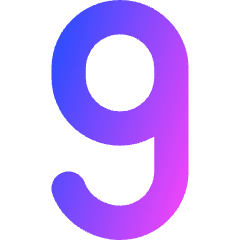 Number Nine Icon from Core Gradient Set