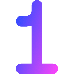 Number One Icon from Core Gradient Set