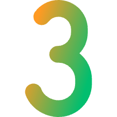 Number Three Icon from Core Gradient Set