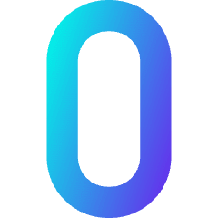 Number Zero Icon from Core Gradient Set