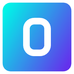 Number Zero Square Icon from Core Gradient Set