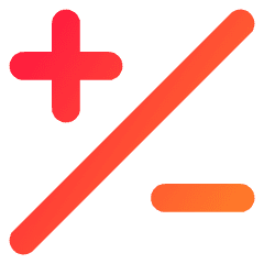 Plus Minus 1 Icon from Core Gradient Set