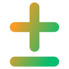Plus Minus 2 Icon from Core Gradient Set