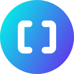 Square Brackets Circle Icon from Core Gradient Set