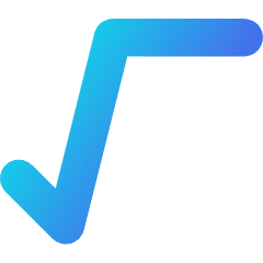 Square Root Sign Icon from Core Gradient Set