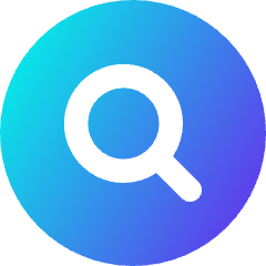 Magnifying Glass Circle Icon from Core Gradient Set