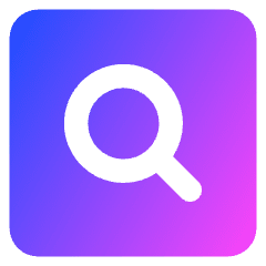 Magnifying Glass Square Icon from Core Gradient Set