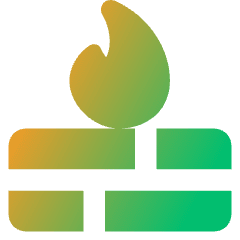 Fire Wall Icon from Core Gradient Set