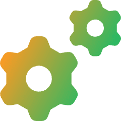 Cog Double Icon from Core Gradient Set