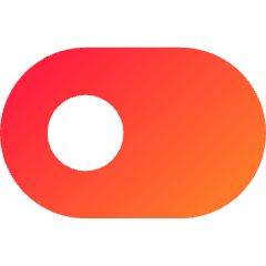 Horizontal Toggle Button Single Left Icon from Core Gradient Set