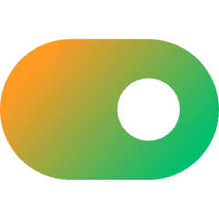 Horizontal Toggle Button Single Right Icon from Core Gradient Set