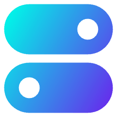 Horizontal Toggle Button Icon from Core Gradient Set
