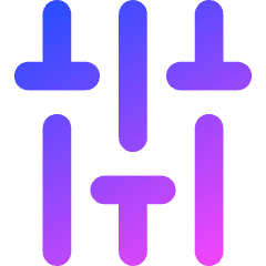 Vertical Slider 3 Icon from Core Gradient Set