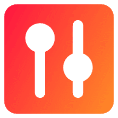 Vertical Slider Square Icon from Core Gradient Set
