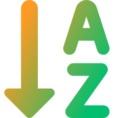 Ascending Alphabetical Order Icon from Core Gradient Set