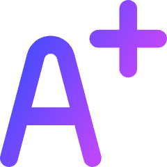 Bigger Text Plus Size Icon from Core Gradient Set