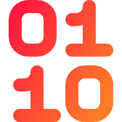 Binary Code Icon from Core Gradient Set