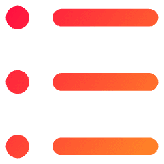 Bullet List Icon from Core Gradient Set