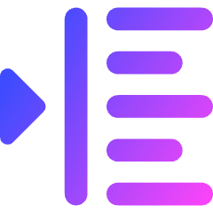Indent Left Icon from Core Gradient Set