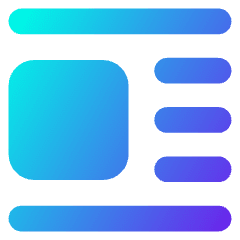 Insert Center Left 1 Icon from Core Gradient Set