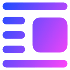 Insert Center Right 1 Icon from Core Gradient Set