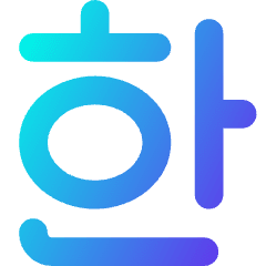 Korean Alphabet Icon from Core Gradient Set