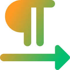 Paragraph Left To Right Icon from Core Gradient Set