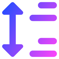 Paragraph Spacing Icon from Core Gradient Set