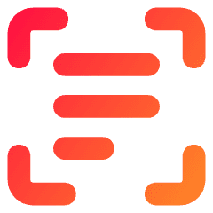 Scan Text Icon from Core Gradient Set