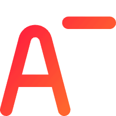 Smaller Text Minus Size Icon from Core Gradient Set