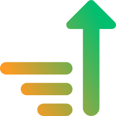 Sort Ascending Icon from Core Gradient Set
