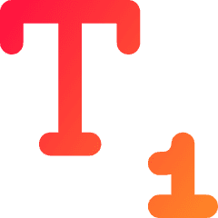 Subscript 2 Icon from Core Gradient Set