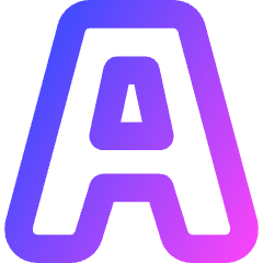 Text Outline Icon from Core Gradient Set