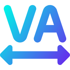 Text Tracking Icon from Core Gradient Set