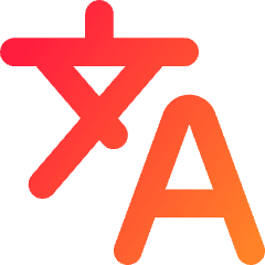 Translate Text Icon from Core Gradient Set