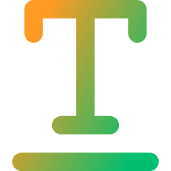 Underline Text 3 Icon from Core Gradient Set