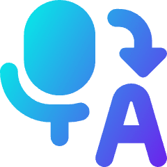 Voice Typing Word Convert Icon from Core Gradient Set