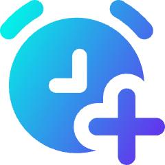 Add Alert Clock Icon from Core Gradient Set