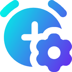 Alarm Clock Setting Gear Icon from Core Gradient Set