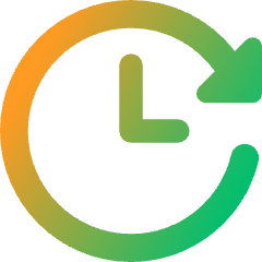 Fastforward Clock Icon from Core Gradient Set