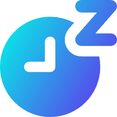 Snooze Clock Icon from Core Gradient Set