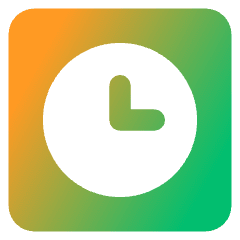 Square Clock Icon from Core Gradient Set