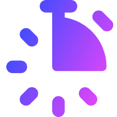 Stopwatch Quarter Icon from Core Gradient Set