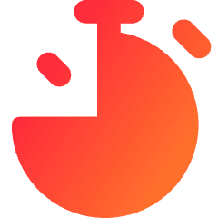 Stopwatch Three Quarter Icon from Core Gradient Set