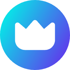 Crown Circle Icon from Core Gradient Set