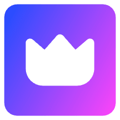 Crown Square Icon from Core Gradient Set