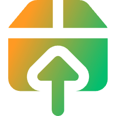 Upload Box 1 Icon from Core Gradient Set